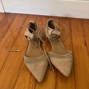 Ballet Flat with Sheer & Ankle Tie